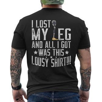 Ampu I Lost My Leg Amputation Prosthetic Leg Men's T-shirt Back Print - Monsterry