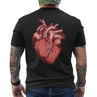 Anatomical Heart Vintage Heart Anatomy Men's T-shirt Back Print - Monsterry