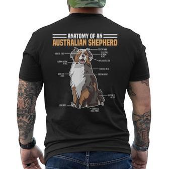 Anatomy Of A Australian Shepherd Men's T-shirt Back Print - Monsterry DE