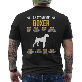 Anatomy Of Boxer Dog Lover Men's T-shirt Back Print | Mazezy