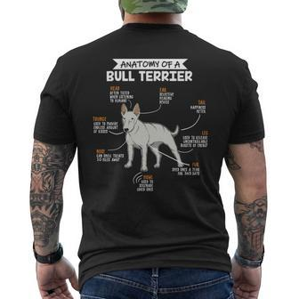 Anatomy Of A Bull Terrier Dog Dog Lover Men's T-shirt Back Print | Mazezy