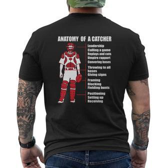 Anatomy Of A Catcher Mens Back Print T-shirt - Seseable