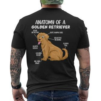 Anatomy Of A Golden Retriever T-Shirt mit Rückendruck - Seseable