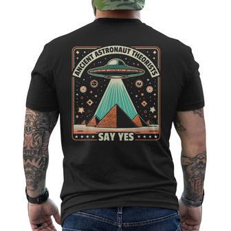 Ancient Astronaut Theorists Say Yes Alien Ufo Theory Men's T-shirt Back Print - Monsterry UK