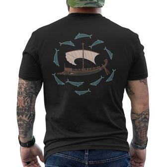 Ancient Greek Ship Trireme Men's T-shirt Back Print - Monsterry CA