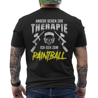 Andergehen Zur Therapie Ich Geh Zum Paintball T-Shirt mit Rückendruck - Seseable