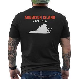 Anderson Island Washington Usa State America Travel Washingt Men's T-shirt Back Print - Monsterry UK