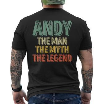 Andy The Man The Myth The Legend First Name Andy Men's T-shirt Back Print - Seseable