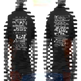 Anesthesia Tech Mens Back Print T-shirt - Thegiftio