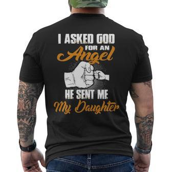 Angel I Asked God For An Angel Men's T-shirt Back Print | Mazezy