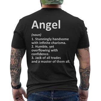 Angel Definition Personalized Name Birthday Idea Men's T-shirt Back Print - Monsterry UK