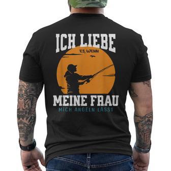 Angel For Fishing T-Shirt mit Rückendruck - Seseable