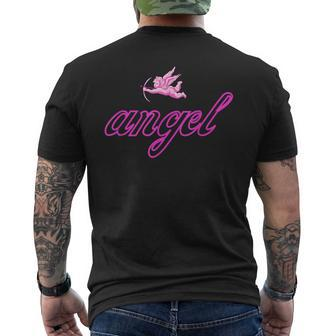 Angel Y2k Aesthetic Cherub Vintage Trendy 2000S 00S Pink Men's T-shirt Back Print - Monsterry