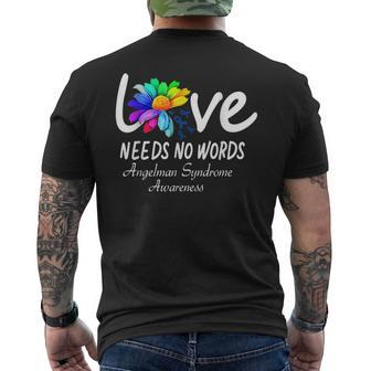 Angelman Syndrome Awareness Mens Back Print T-shirt - Seseable