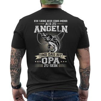 Angler Opa Fishing And Das Ist Opa Zu Sein S T-Shirt mit Rückendruck - Seseable