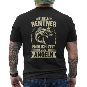 Angler Rentner Endlich Zeit Zum Fngelen Retirement S T-Shirt mit Rückendruck - Seseable