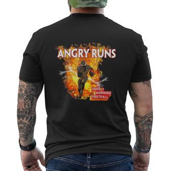 Angry Runs Good Morning Football Sport Lover Football Fan V2 Mens Back Print T-shirt - Thegiftio UK