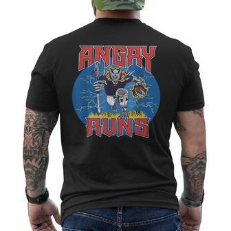 Angry Runs Good Morning Football Sport Lover Vintage Men's T-shirt Back Print - Monsterry