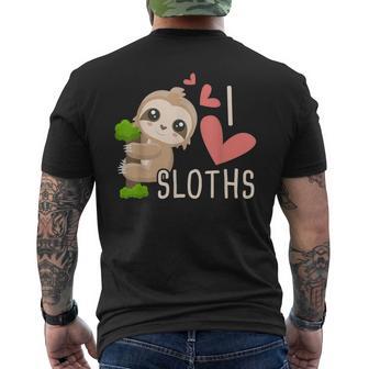 Animal Lindo Zoo Amante De Los Animales Amo A Los Perezosos Camiseta Hombre Estampado Espalda - Regaloses