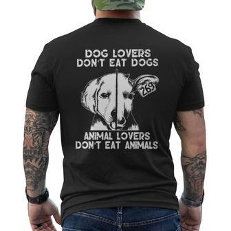 Animal Lovers Dont Eat Animal Mens Back Print T-shirt - Thegiftio UK