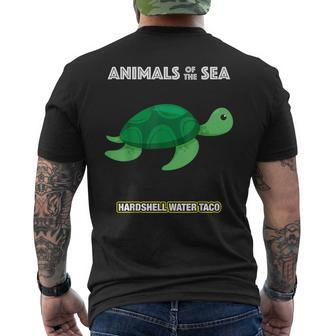 Animals Of The Sea Ocean Humor Meme Cute Turtle Men's T-shirt Back Print - Monsterry