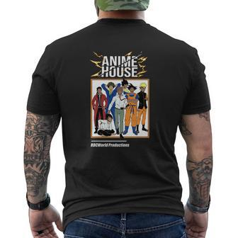 Anime House Mens Back Print T-shirt - Thegiftio UK