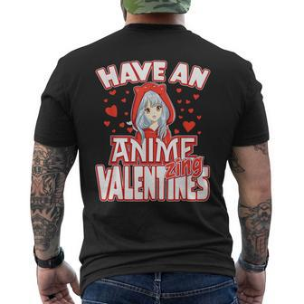 Anime Lover Valentines Day Anime Fans Ns Girls Boys Men's T-shirt Back Print - Monsterry UK