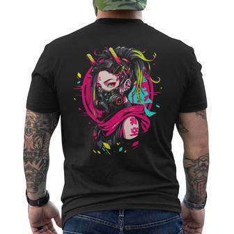 Anime Manga Cyberpunk Aesthetic Techwear Harajuku Punk Men's T-shirt Back Print - Thegiftio