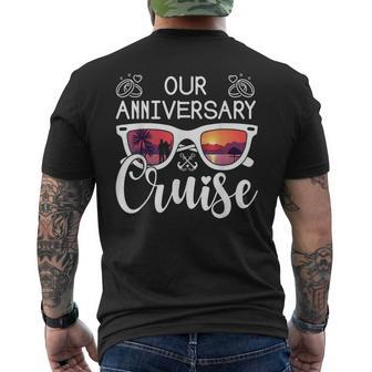 Our Anniversary Cruise Matching Cruise Ship Boat Vacation Men's T-shirt Back Print - Thegiftio UK