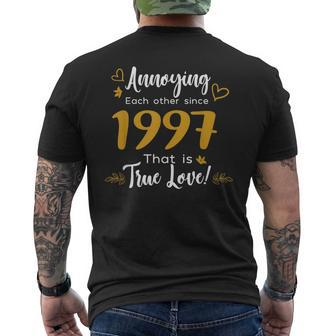 Annoying Each Other Since 1997 Couples Wedding Anniversary Men's T-shirt Back Print - Monsterry