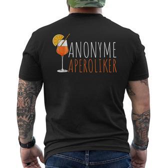 Anonyme Aperoliker Aperitif Sprizz T-Shirt mit Rückendruck - Geschenkecke