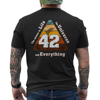The Answer To Life The Universe And Everything Is Simple 42 Men's T-shirt Back Print - Monsterry AU