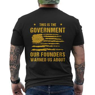 Anti Government Patriotic Americans Vintage Mens Back Print T-shirt - Thegiftio UK