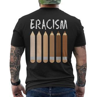 Anti-Racism African American Eracism Melanin Social Justice Men's T-shirt Back Print - Monsterry