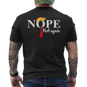 Anti Trump 2024 Nope Not Again Trump Men's T-shirt Back Print - Monsterry