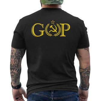 Anti Trump Gop Russian Republican Political Men's T-shirt Back Print - Monsterry