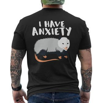 Anxiety Possum Opossum Men's T-shirt Back Print - Monsterry CA