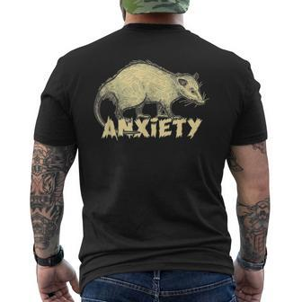 Anxiety Possum Opossum Men's T-shirt Back Print - Monsterry