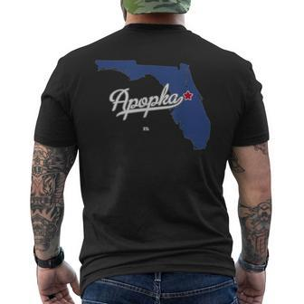 Apopka Florida Fl Map Men's T-shirt Back Print | Mazezy UK