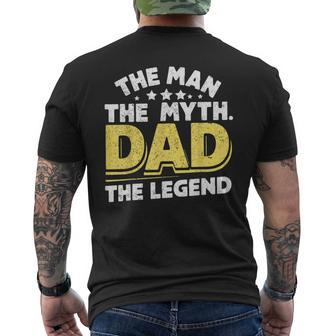 Apparel The Man The Myth Dad Fathers Day Men's T-shirt Back Print - Seseable