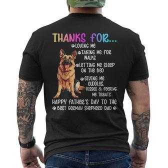 Apparel Thanks For Loving Me Happy Father's Day Best Dog Dad Men's T-shirt Back Print - Seseable