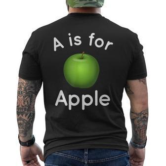 Apple Toddler A Is For Apple Apple Picking Orchard Men's T-shirt Back Print - Monsterry