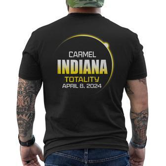 April 2024 Total Solar Totality Eclipse Carmel Indiana Men's T-shirt Back Print - Thegiftio UK