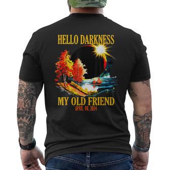 April 8 2024 Hello Darkness My Old Friend Eclipse Men's T-shirt Back Print - Monsterry CA