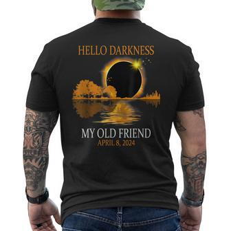 April 8 2024 Hello Darkness My Old Friend Eclipse Men's T-shirt Back Print | Mazezy AU