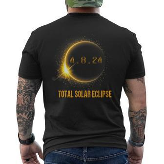 April 8 2024 Total Solar Eclipse Totality Eclipse Men's T-shirt Back Print | Mazezy