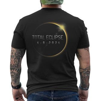 April 8Th 2024 Total Solar Eclipse Totality Solar Eclipse Men's T-shirt Back Print | Mazezy