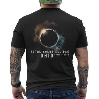 April 9 2024 Eclipse Solar Total Ohio Eclipse Lover Watching Men's T-shirt Back Print - Seseable