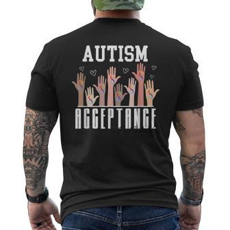In April We Wear Red Autism Awareness Acceptance Red Instead Men's T-shirt Back Print - Monsterry AU