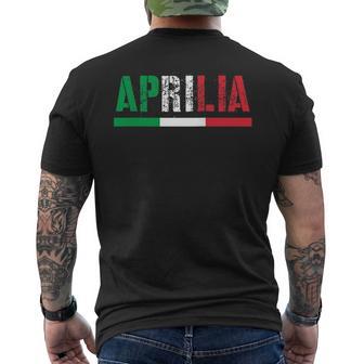 Aprilia Città Italiana Bandiera Italia Maglietta S T-Shirt mit Rückendruck - Geschenkecke